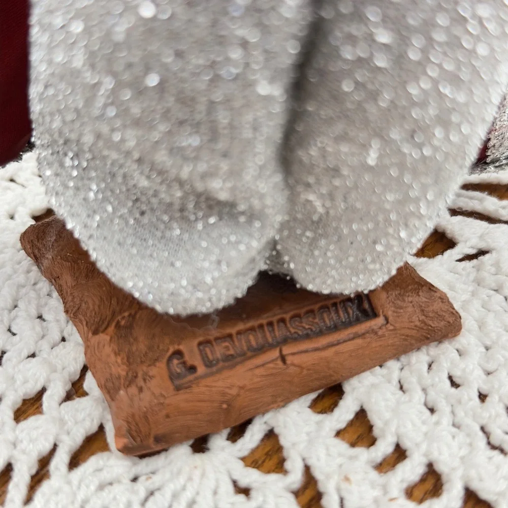 G. Devouassoux Santon‎ de Provence King Balthazar Magi Red Velvet Silver 7.5in